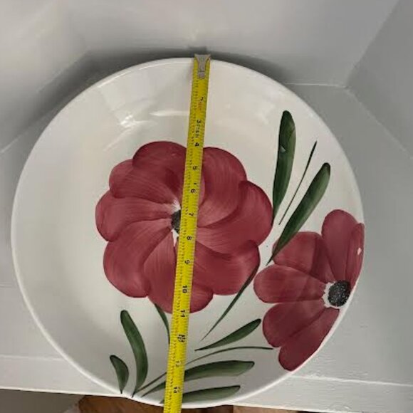Extra Large Italian Pasta Bowl  Stoviglierie  Hand Painted Floral Made In Italy - Picture 2 of 9